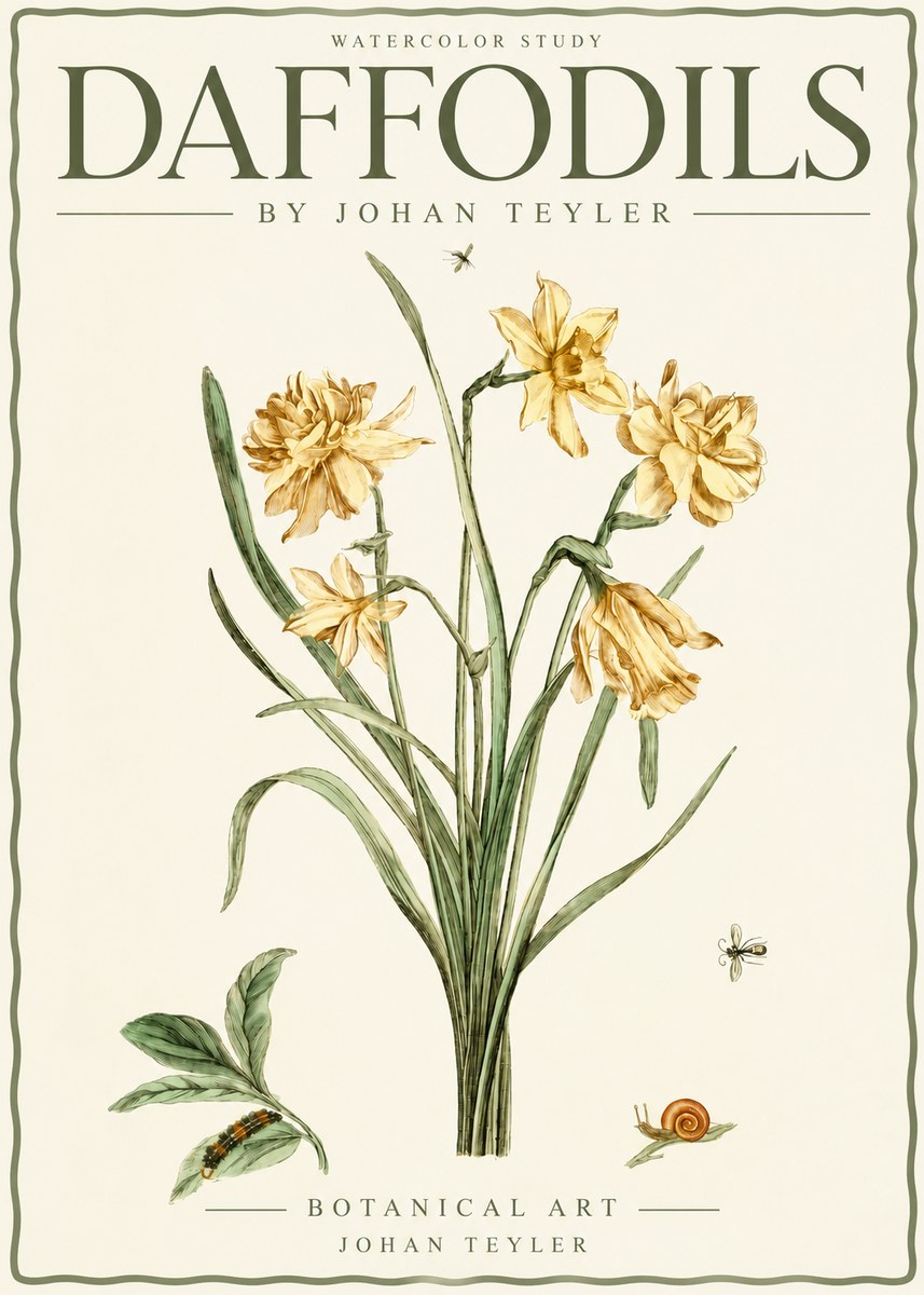Johan Teyler Daffodils No5 - Poster