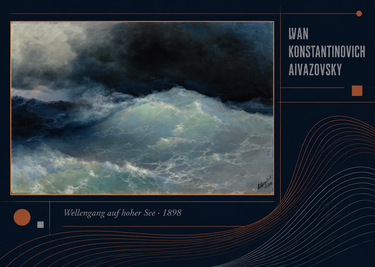 Ivan Konstantinovich Aivazovsky Wellengang Auf Hoher See No4 - Poster