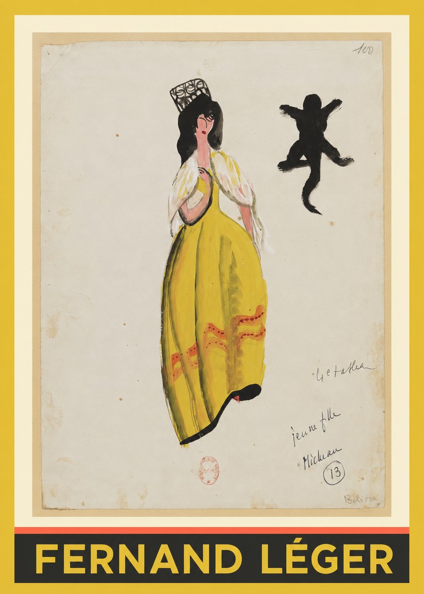 Fernand Léger Jeune Fille Micheau No1 - Poster