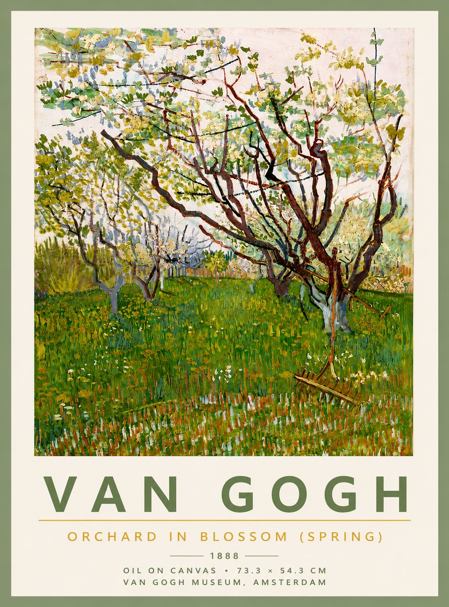 Van Gogh Orchard in Blossom (Spring) No4 - Poster