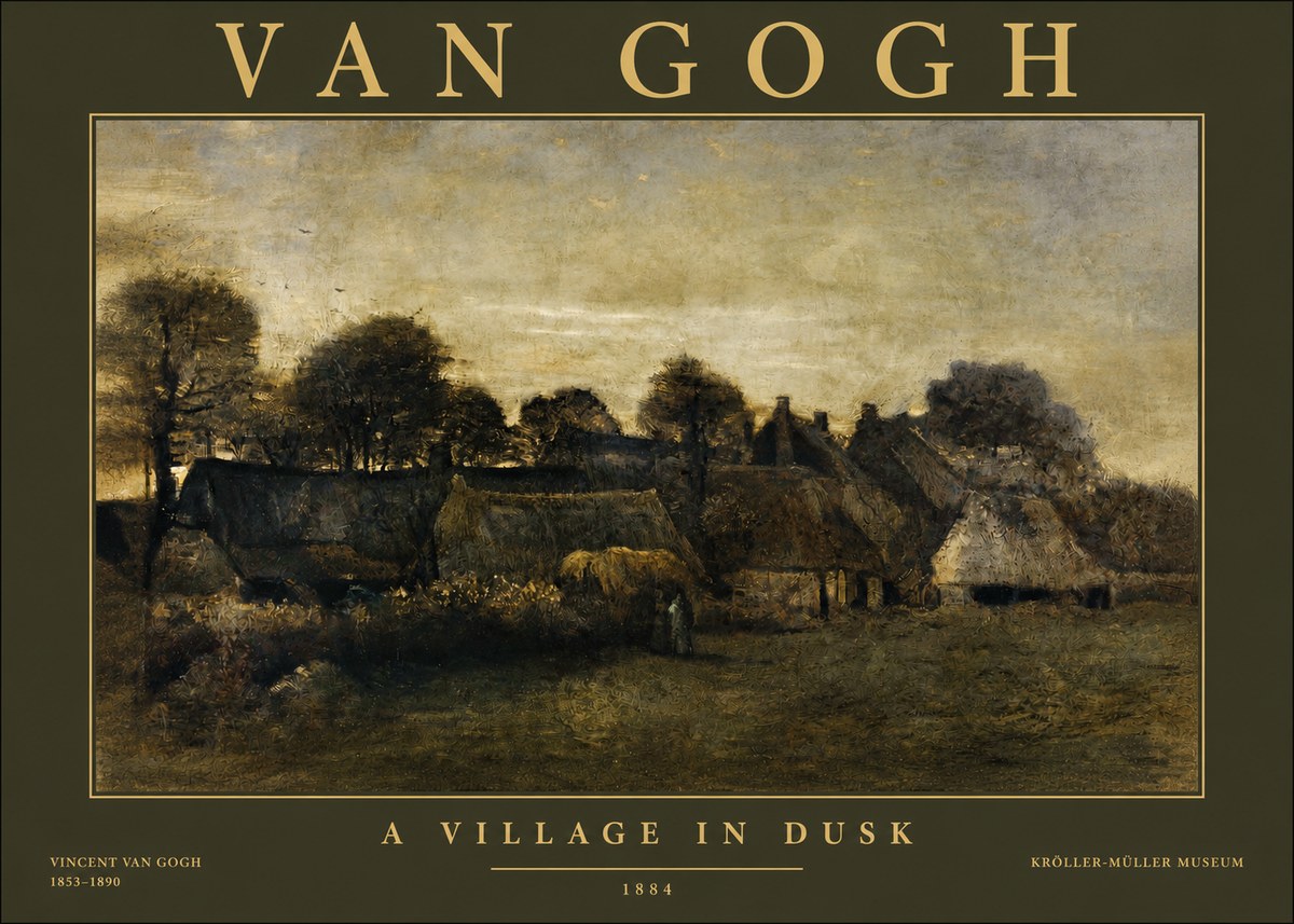 Van Gogh A Village in Dusk No2 - Poster