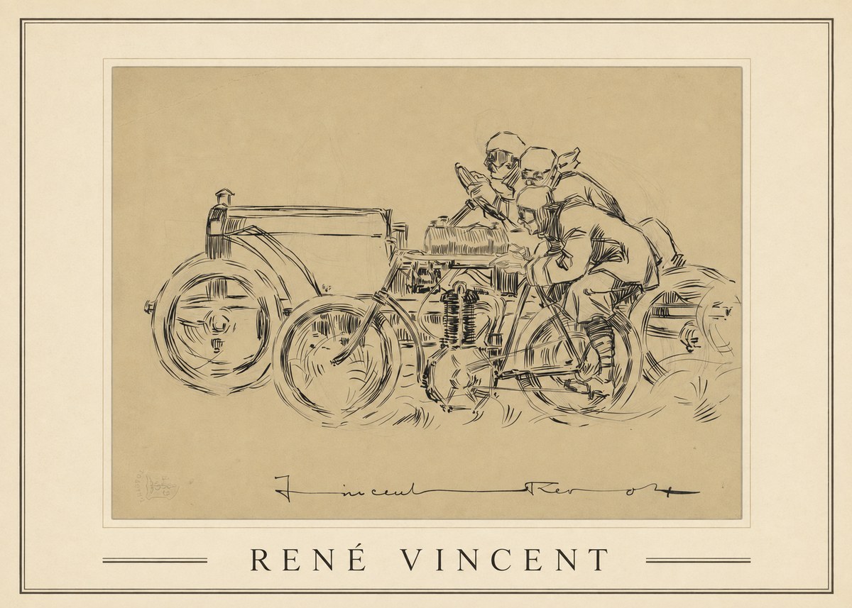 René Vincent Course Automobile No1 - Poster