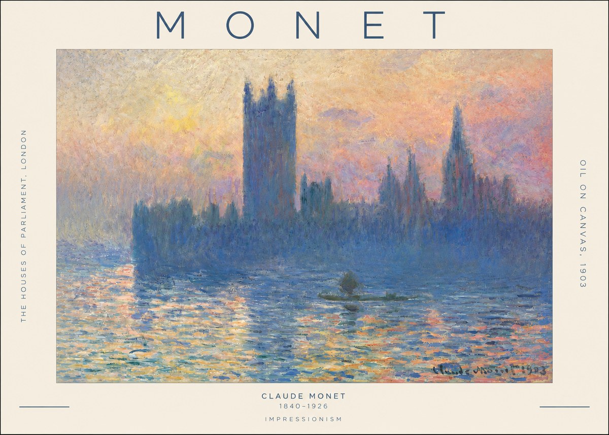 Monet The Houses of Parliament, London II No2 - Poster