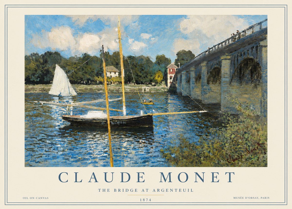 Monet The Bridge at Argenteuil I No3 - Poster