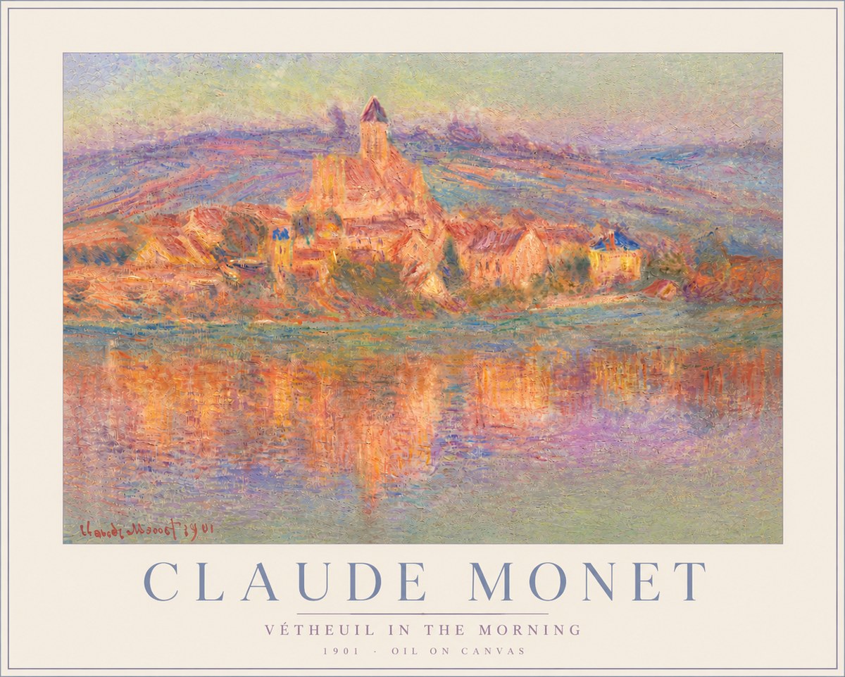 Monet Vétheuil in the Morning No5 - Poster