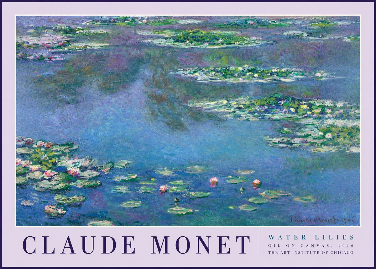 Monet Water Lilies I No2 - Poster