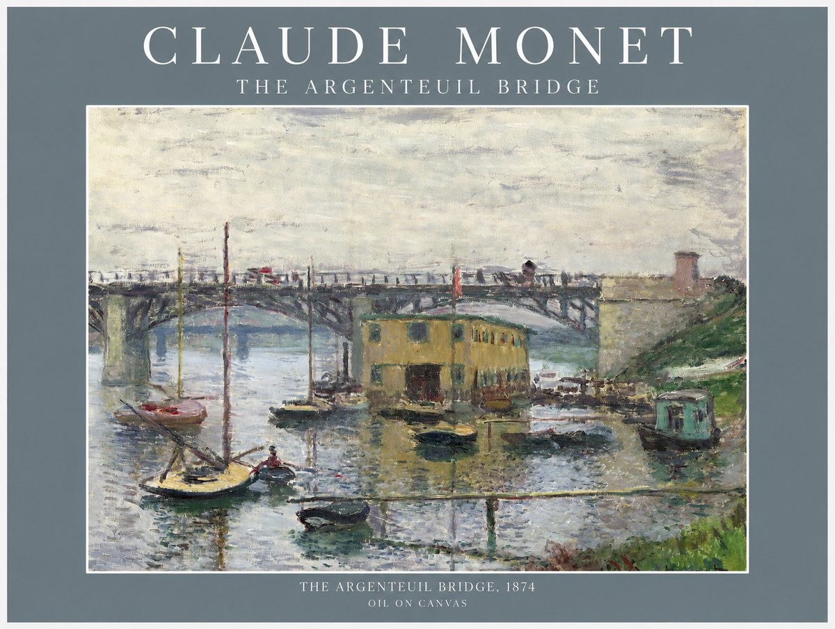 Monet The Argenteuil Bridge No1 - Poster