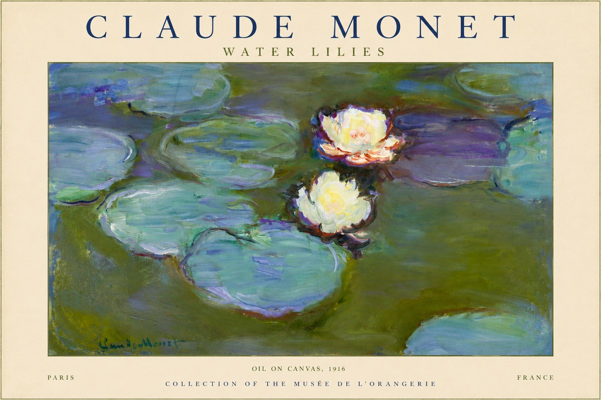 Monet Water Lilies II No3 - Poster