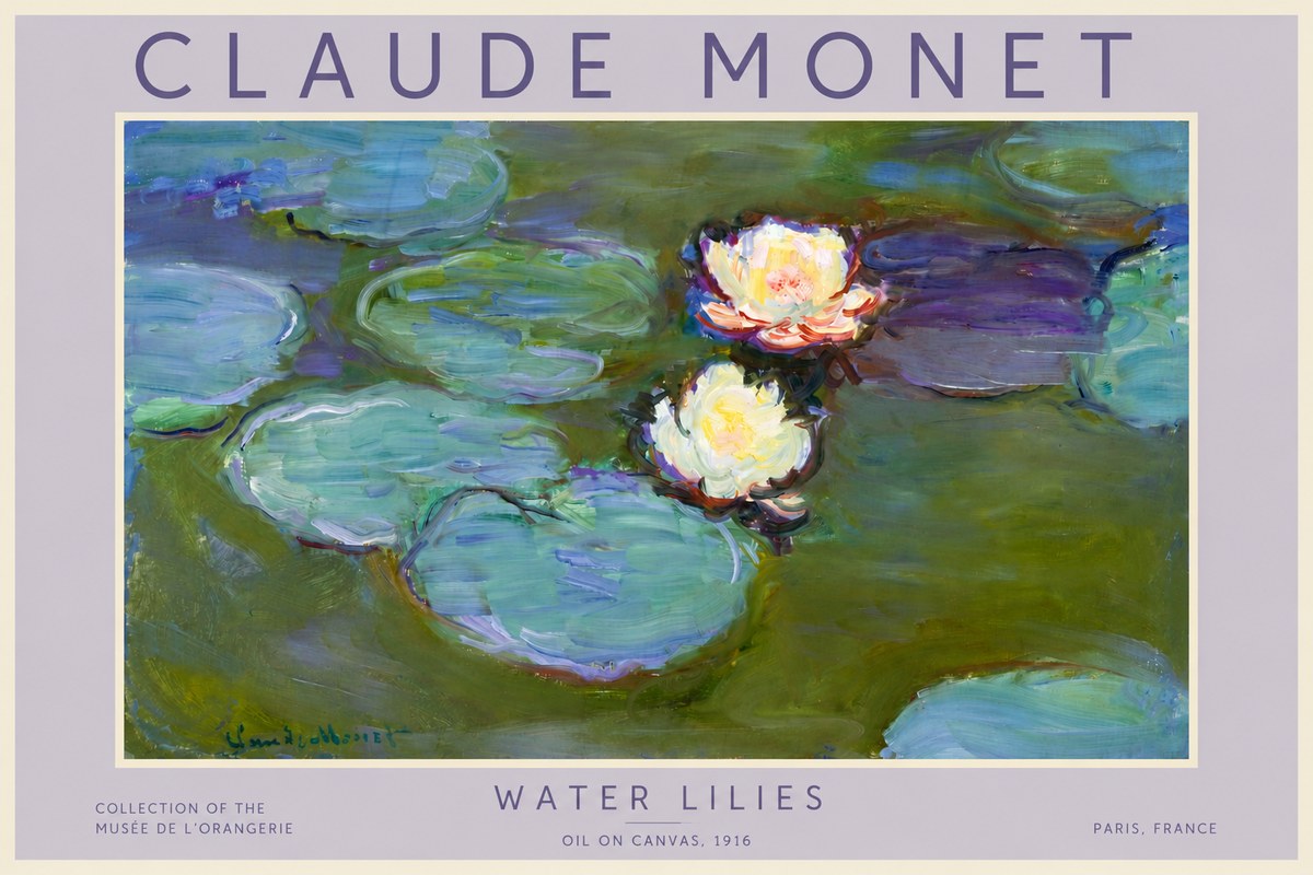 Monet Water Lilies II No4 - Poster