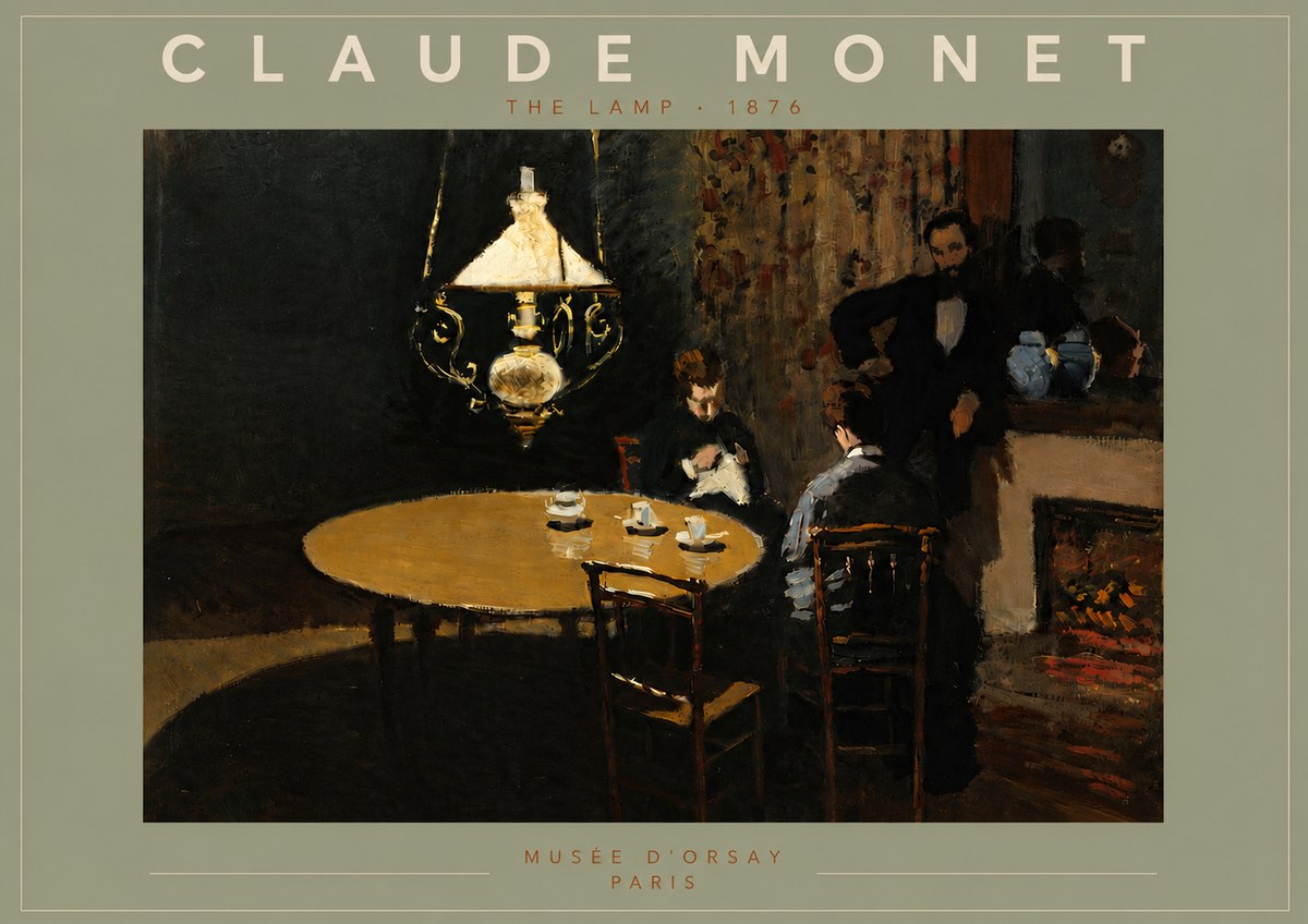 Monet The Lamp No5 - Poster