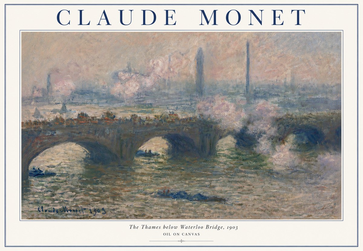 Monet The Thames Below Waterloo Bridge, 1903 No3 - Poster