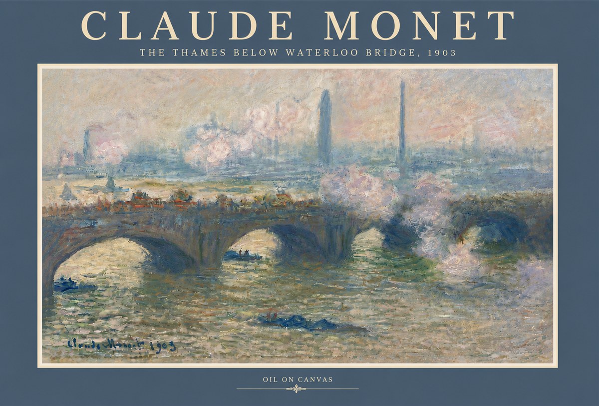 Monet The Thames Below Waterloo Bridge, 1903 No5 - Poster