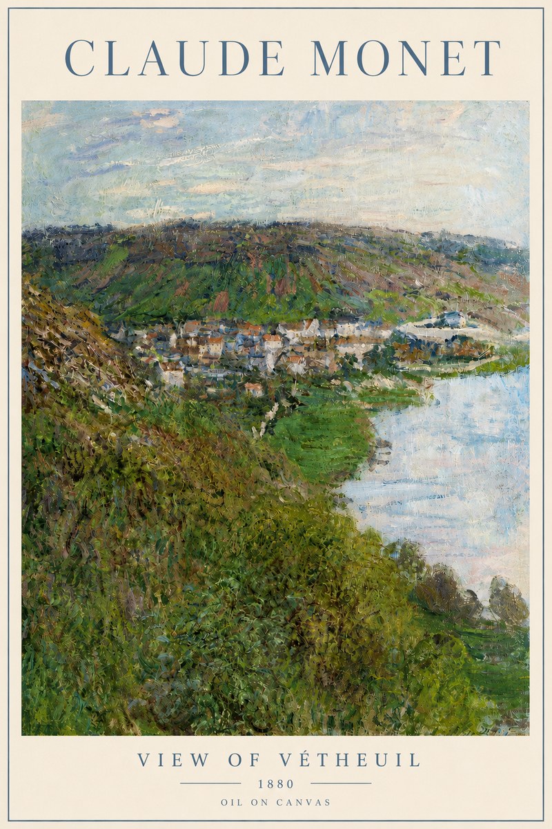 Monet View of Vétheuil II No3 - Poster