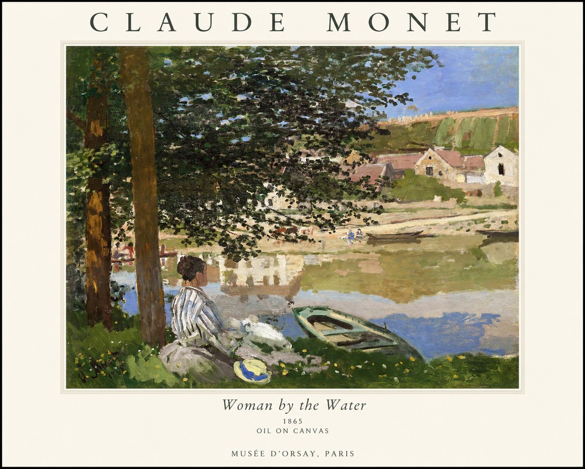 Monet Woman by the Water No1 - Poster