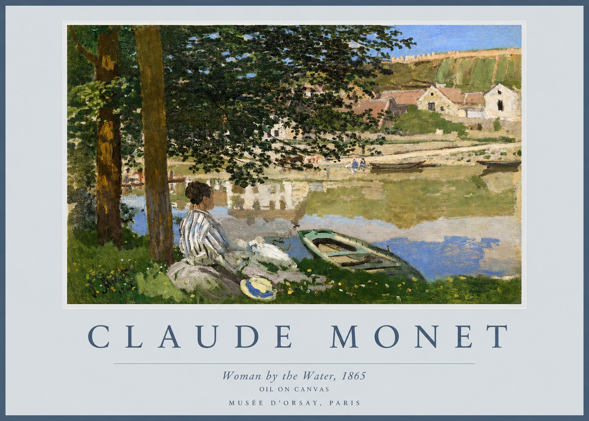 Monet Woman by the Water No2 - Poster