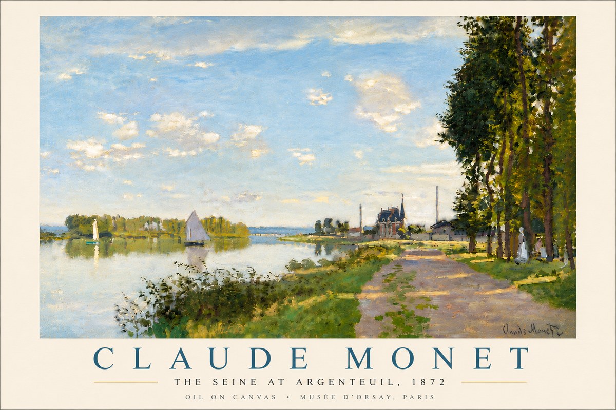 Monet The Seine at Argenteuil No6 - Poster