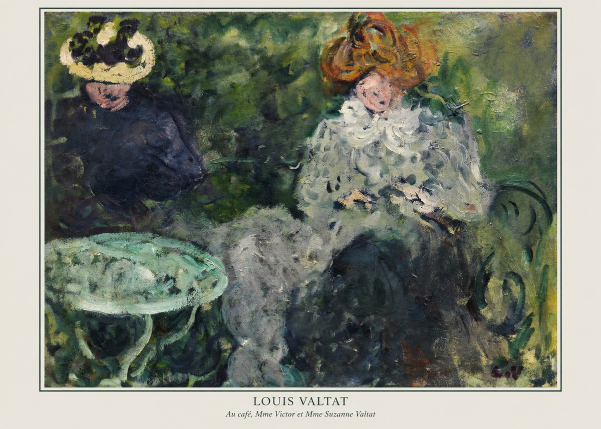 Louis Valtat Au Café, Mme Victor Et Mme Suzanne Valtat No6 - Poster