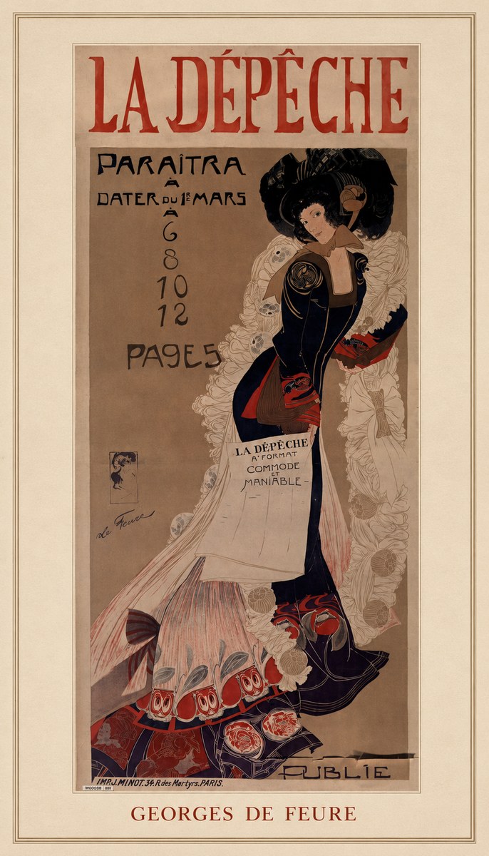 Georges de Feure La Dépêche - Han D'islande No3 - Poster