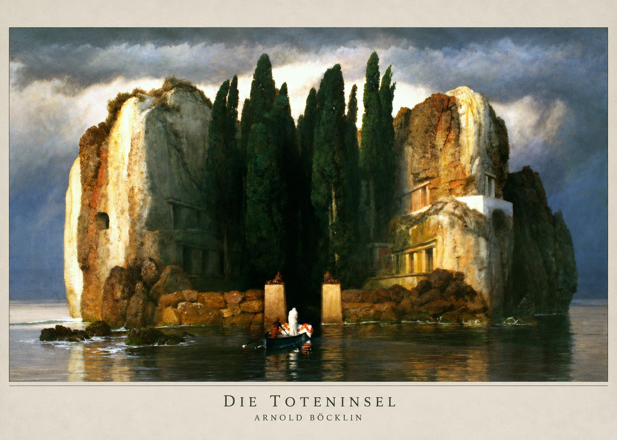 Arnold Böcklin Die Toteninsel II No2 - Poster