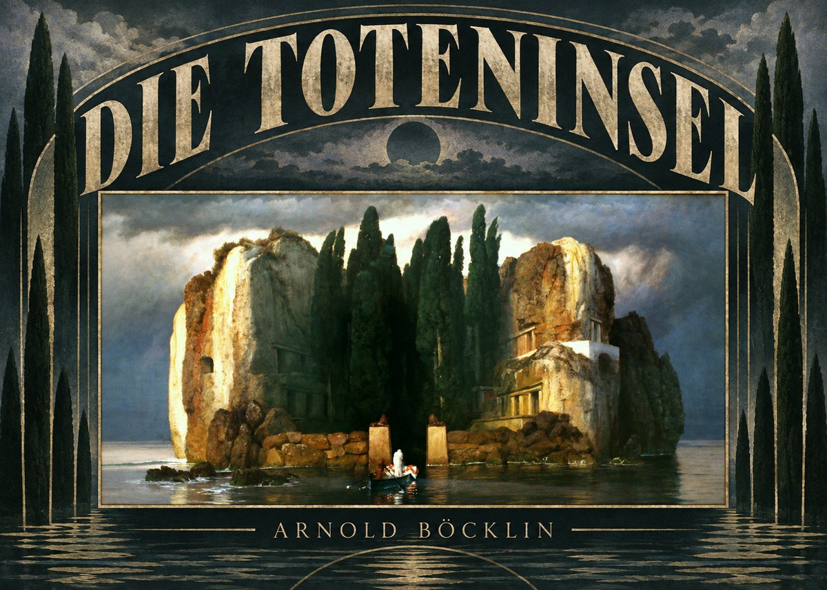 Arnold Böcklin Die Toteninsel II No6 - Poster