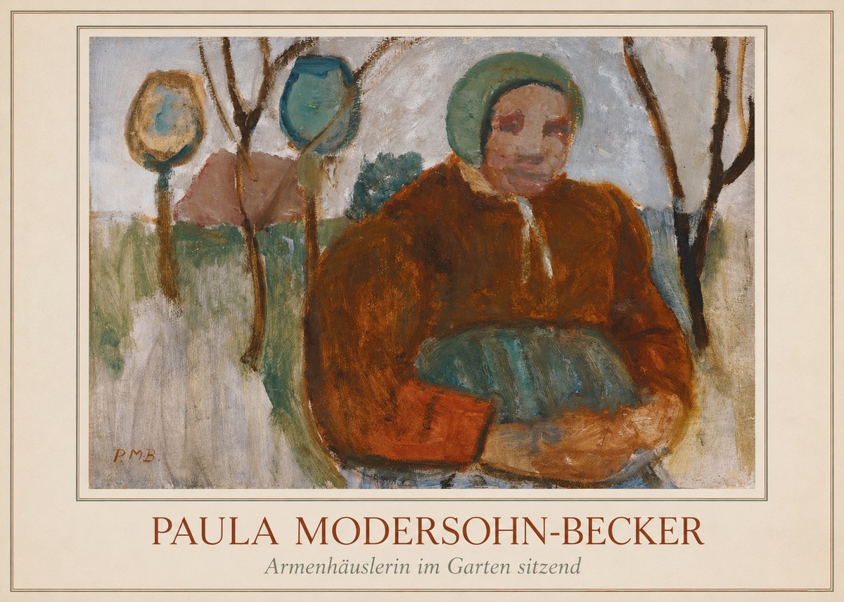 Paula Modersohn-Becker Armenhäuslerin Im Garten Sitzend No3 - Poster