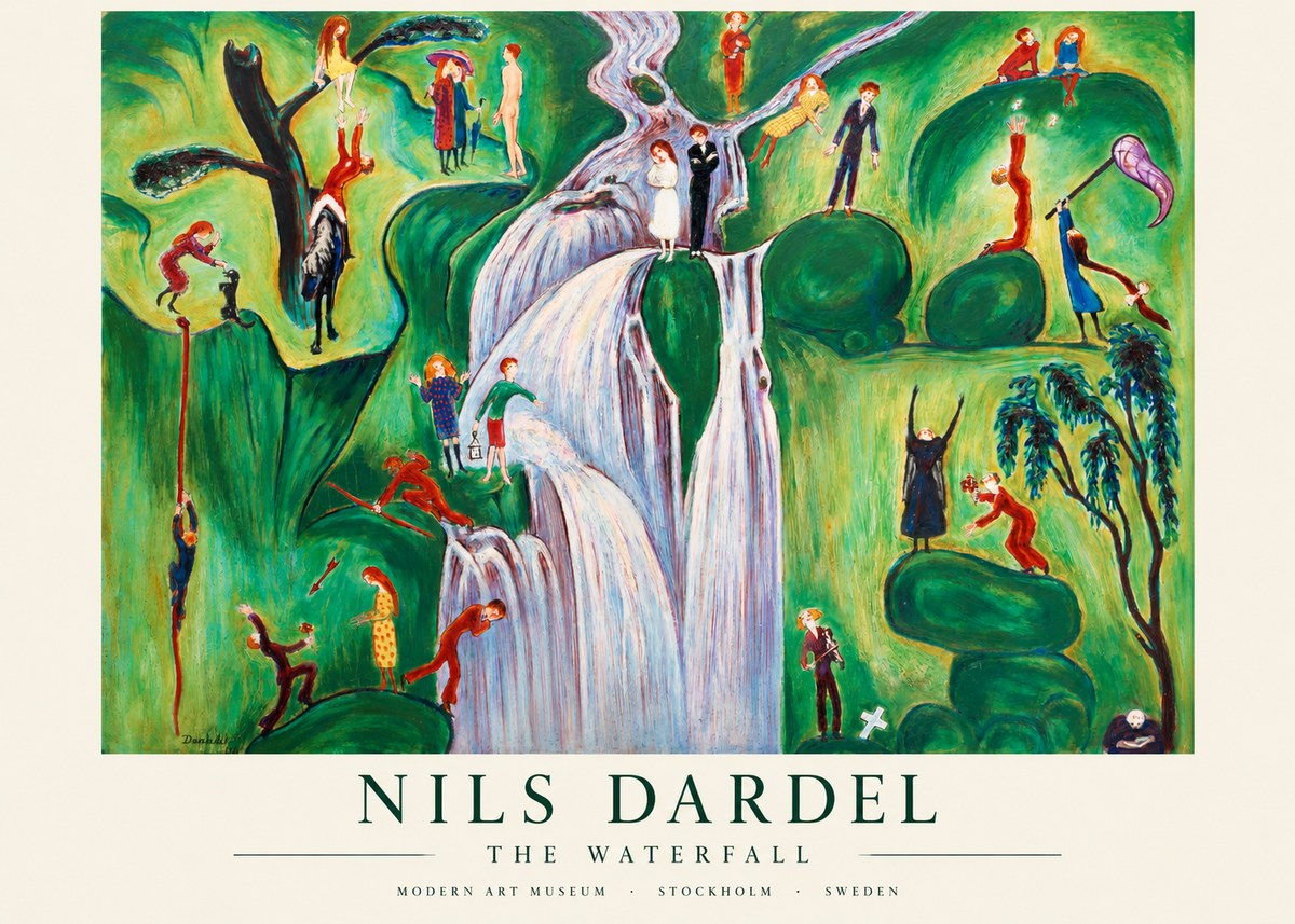 Nils Dardel The Waterfall No1 - Poster