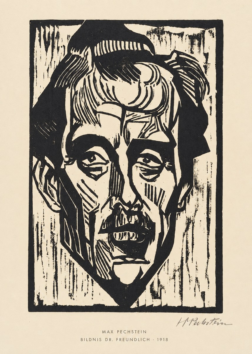 Max Pechstein Bildnis Dr. Freundlich • 1918 No5 - Poster