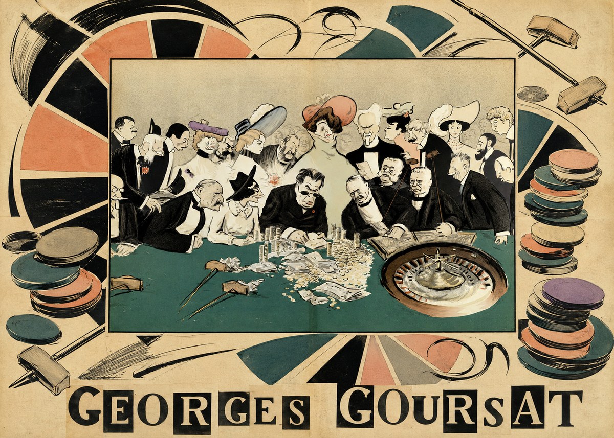Georges Goursat At the Roulette Table No6 - Poster