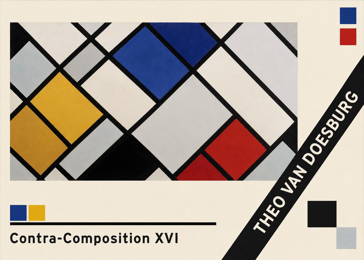 Theo van Doesburg Contra-composition Xvi No5 - Poster