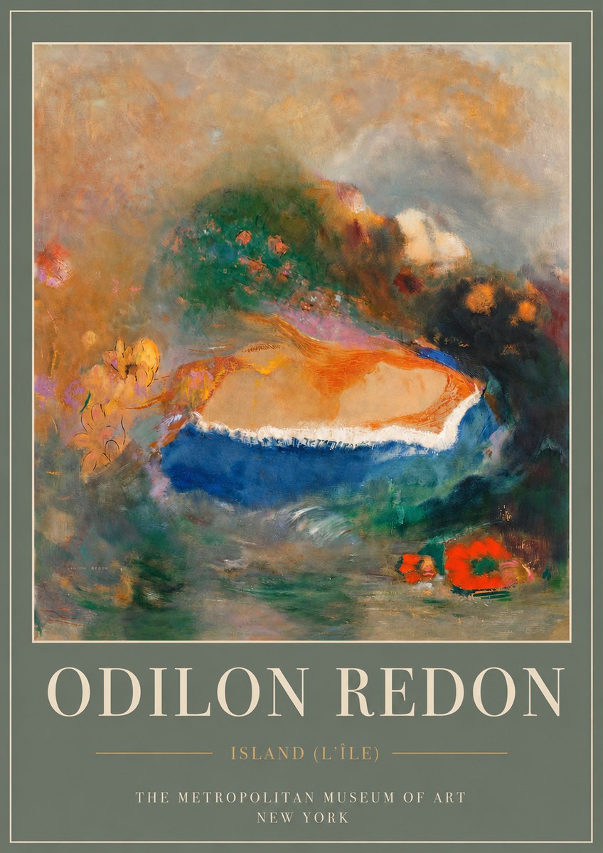 Odilon Redon Island (L'île) No4 - Poster