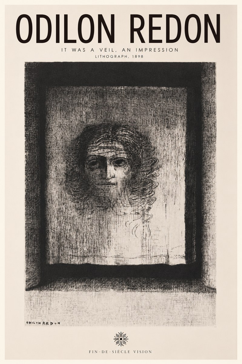 Odilon Redon It Was a Veil, an Impression No2 - Poster