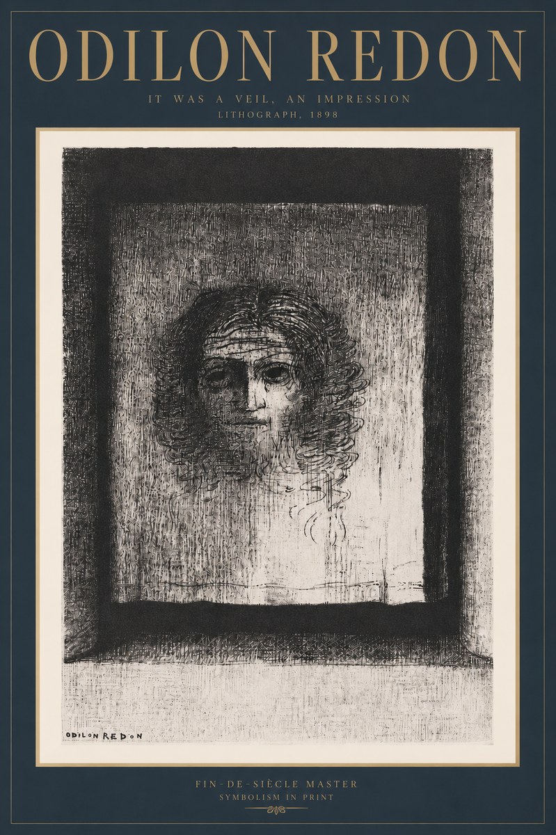 Odilon Redon It Was a Veil, an Impression No3 - Poster
