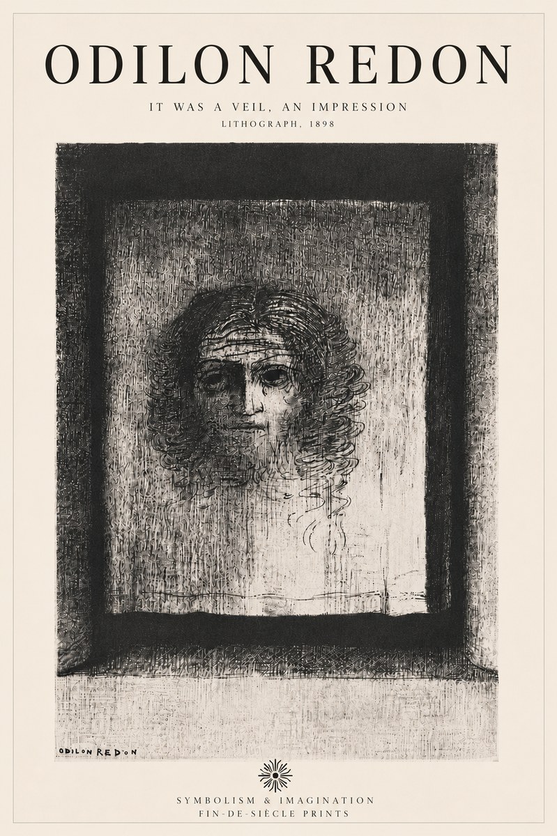 Odilon Redon It Was a Veil, an Impression No6 - Poster
