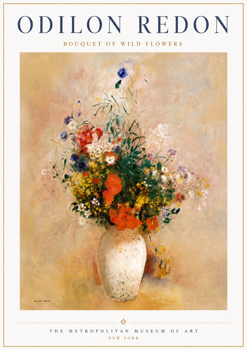 Odilon Redon Bouquet of Wild Flowers II No6 - Poster