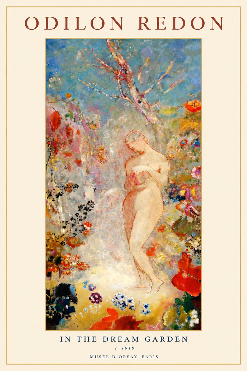 Odilon Redon In the Dream Garden No3 - Poster