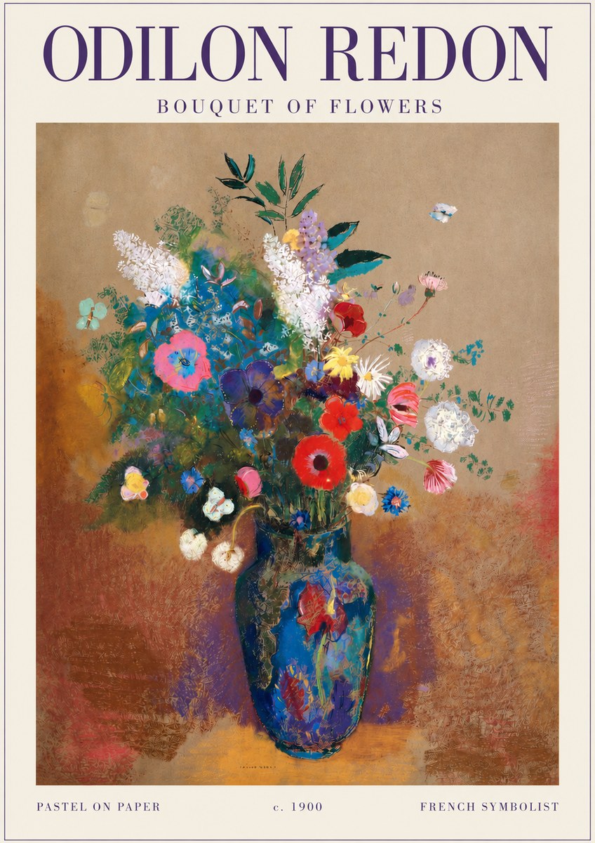 Odilon Redon Bouquet of Flowers No3 - Poster