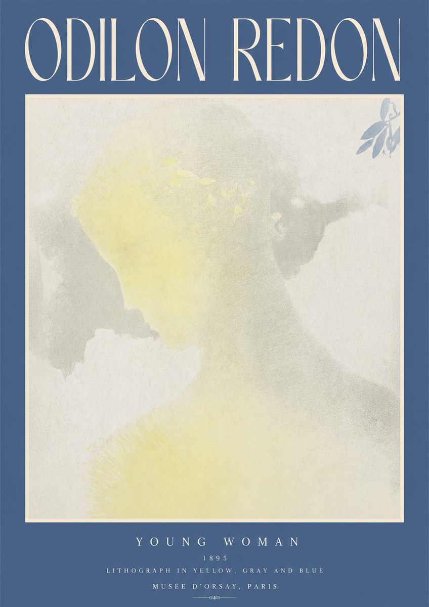 Odilon Redon Young Woman No2 - Poster