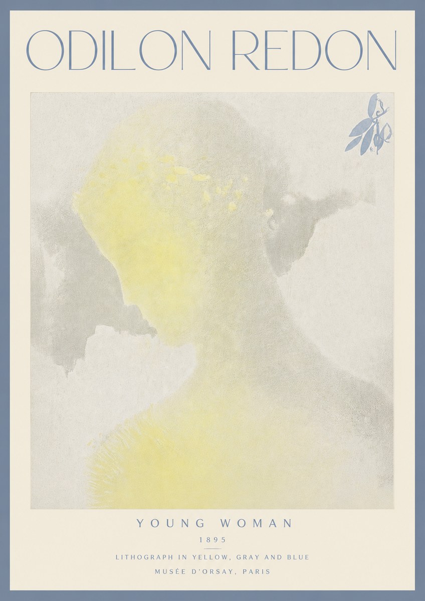 Odilon Redon Young Woman No4 - Poster