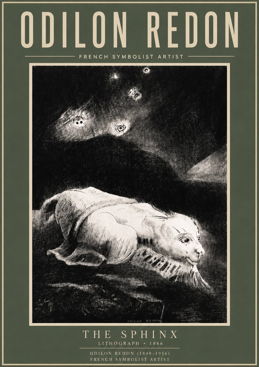 Odilon Redon The Sphinx No6 - Poster