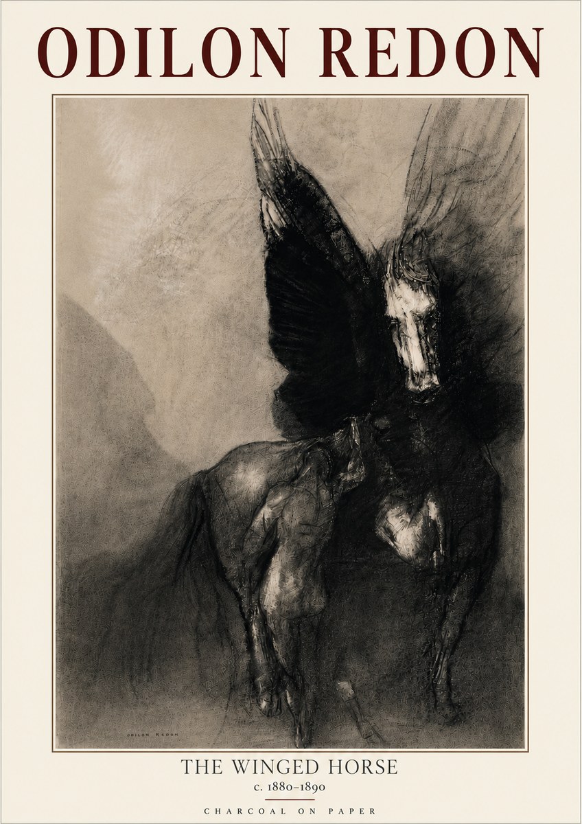 Odilon Redon The Winged Horse No4 - Poster