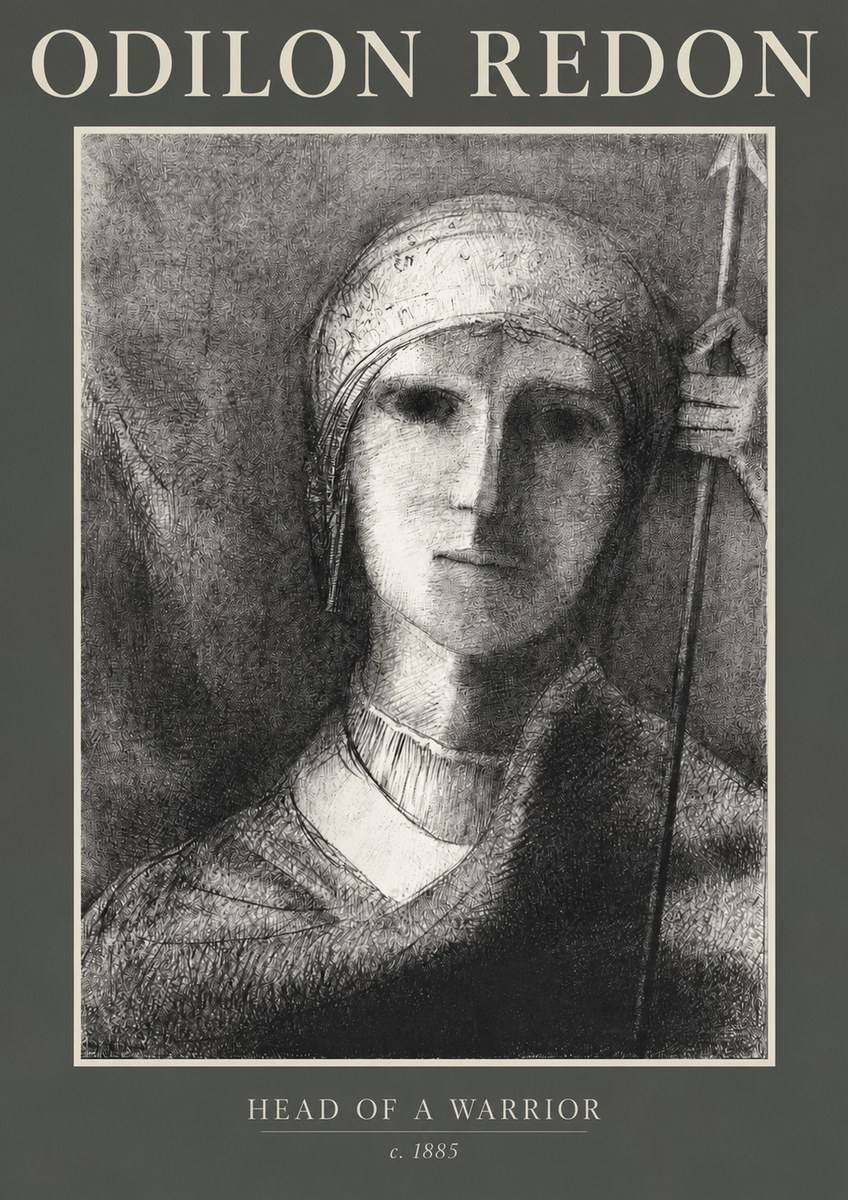 Odilon Redon Head of a Warrior No2 - Poster