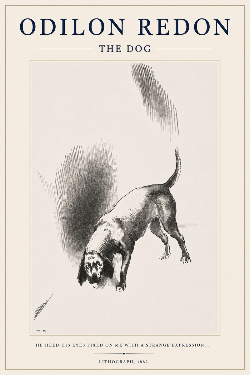 Odilon Redon The Dog No3 - Poster