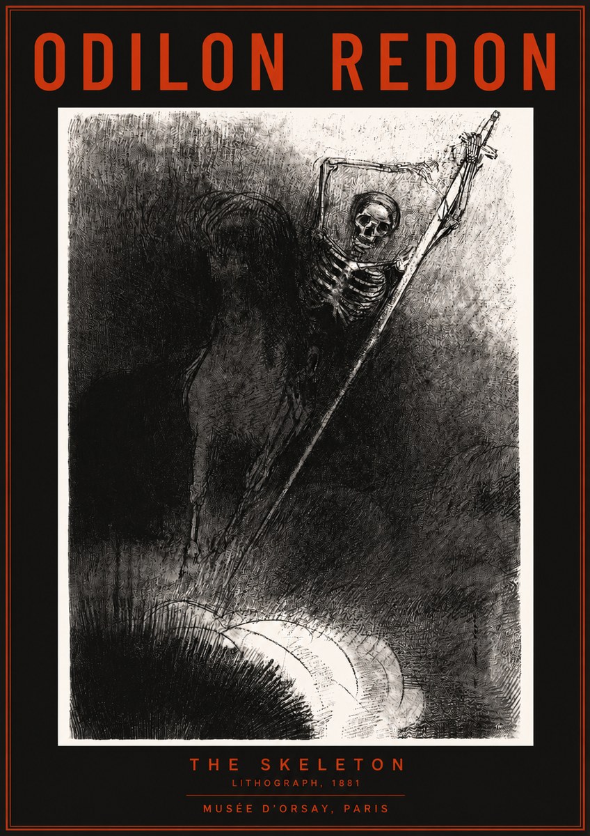 Odilon Redon The Skeleton No2 - Poster