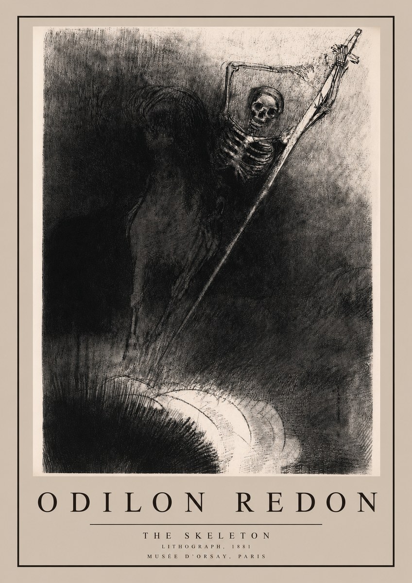 Odilon Redon The Skeleton No3 - Poster