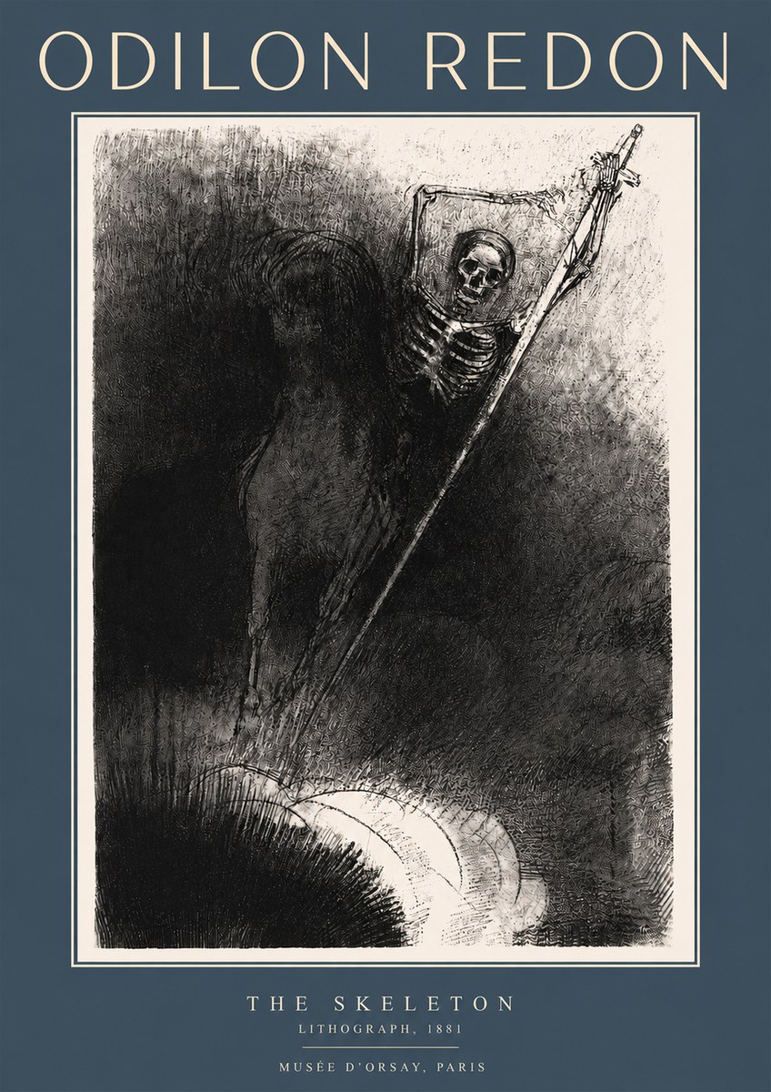 Odilon Redon The Skeleton No4 - Poster
