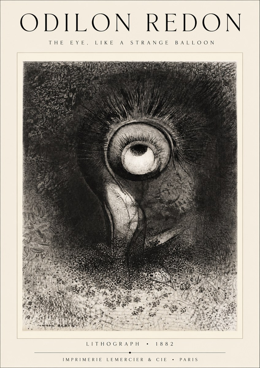 Odilon Redon The Eye, Like a Strange Balloon No1 - Poster