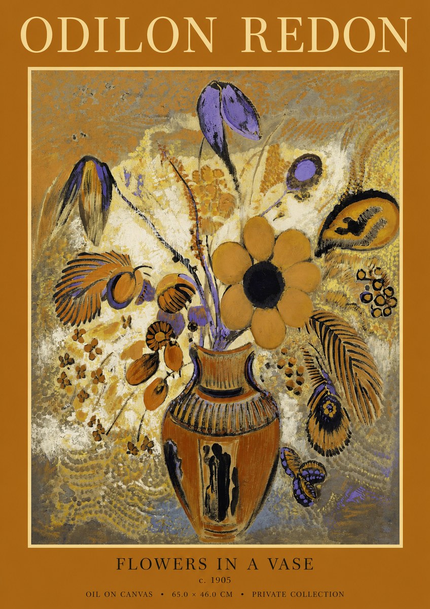 Odilon Redon Flowers in a Vase II No1 - Poster