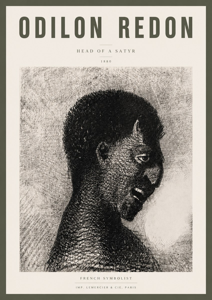 Odilon Redon Head of a Satyr No5 - Poster