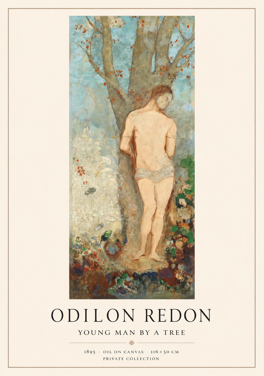 Odilon Redon Young Man by a Tree No1 - Poster