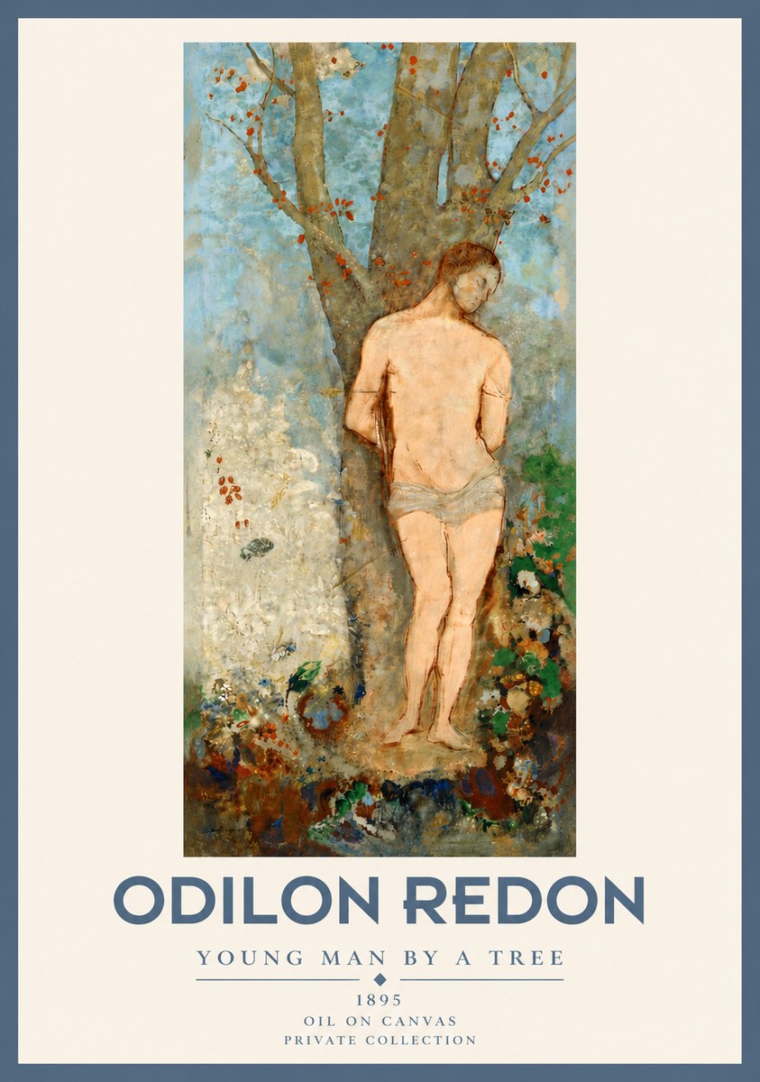 Odilon Redon Young Man by a Tree No4 - Poster